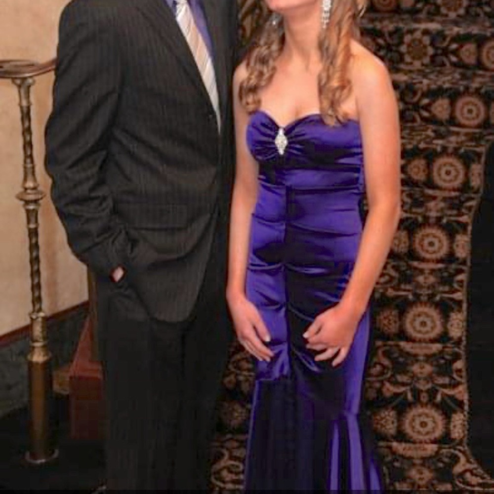 Dark purple gown